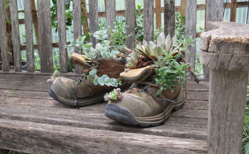 Landscaping Ideas Old Boots